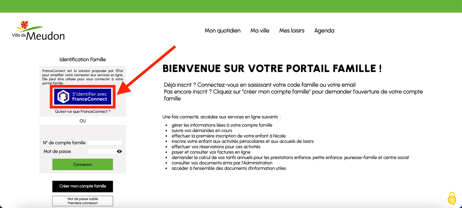 portail famille meudon connexion franceconnect