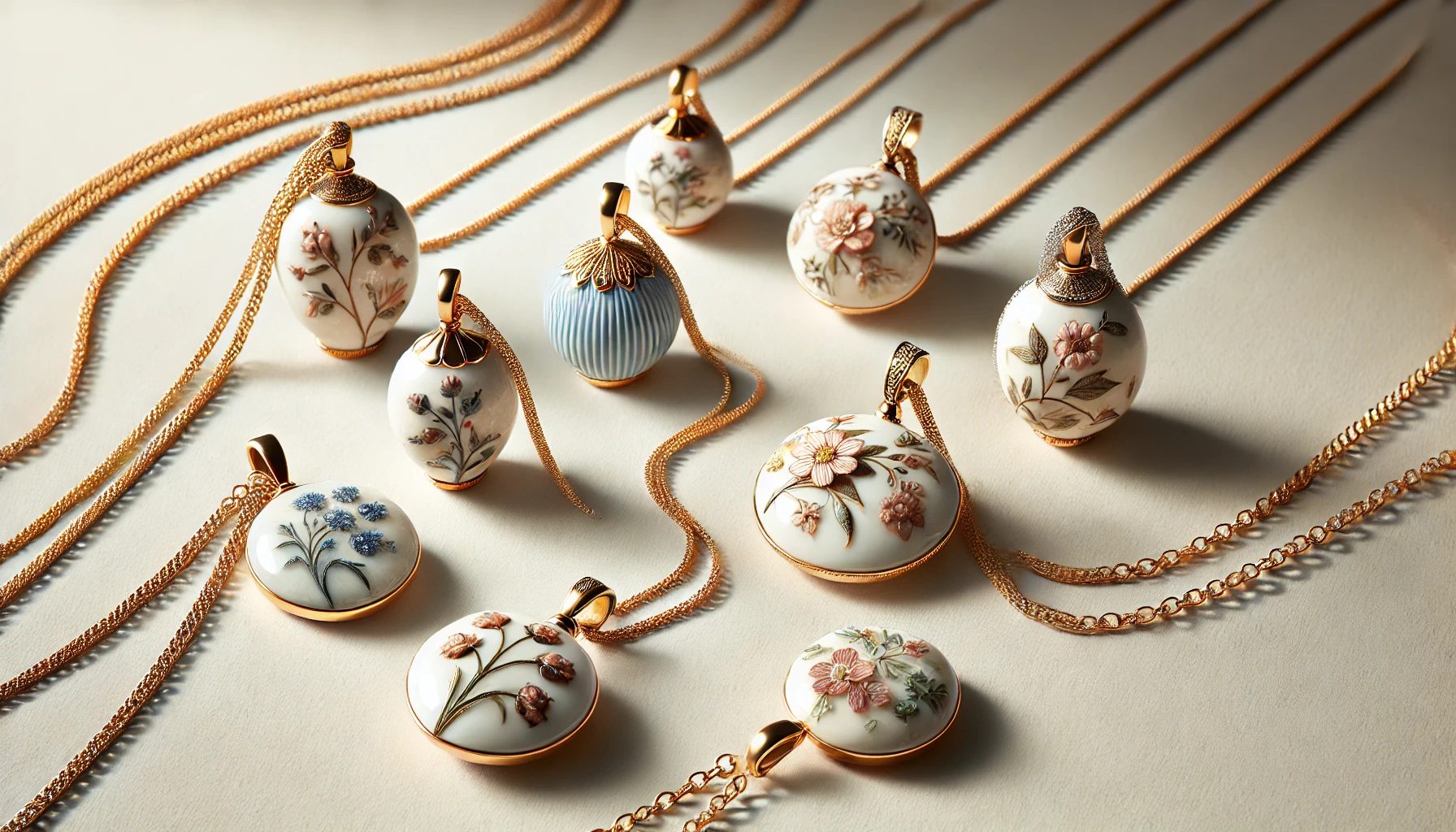 pendentifs porcelaine femme