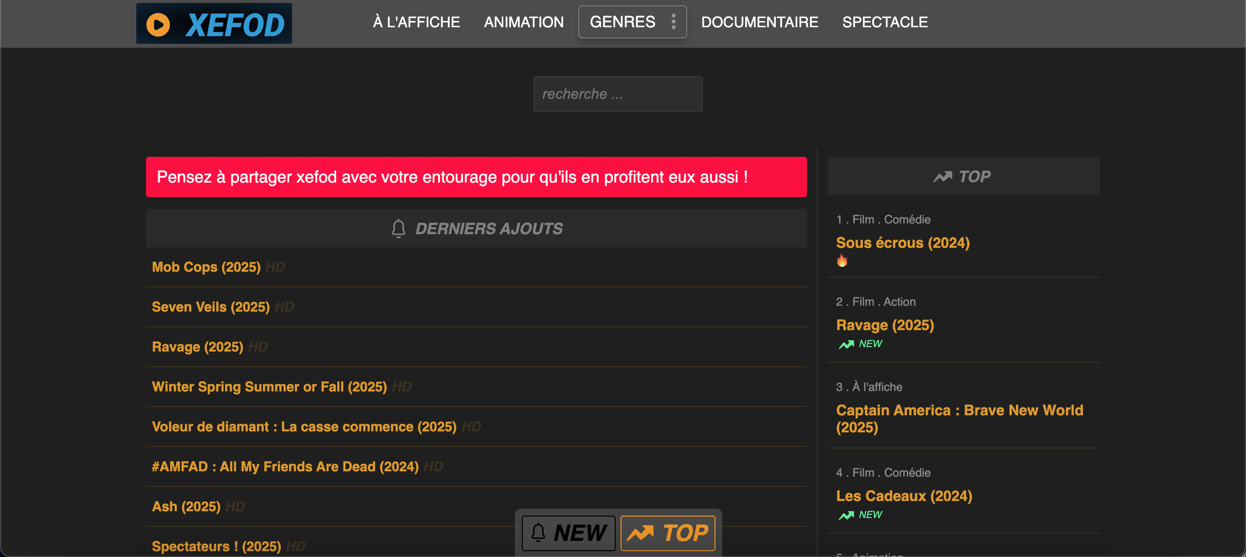 xefod nouvelle adresse