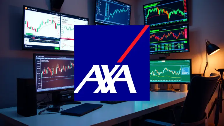 Axa : L’action sous tension persistante Logo et informations de Axa